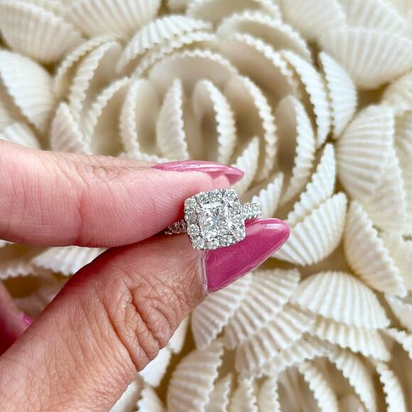NEW Kay Jewelers Neil Lane Engagement Diamond Ring 14K White Gold 1.5ct size 4.5 - Picture 1 of 11